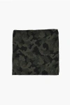 Corneliani Cc Collection Camouflage Motif Silk And Cotton Pocket Square In Black