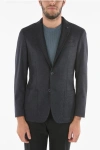 CORNELIANI CC COLLECTION CASHMERE BLEND RIGHT BLAZER WITH ICONIC BEETLE