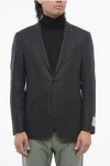Corneliani Virginw Wool Linend 2-buttons Blazer With Patch Pockets