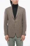 Corneliani Cc Collection Cashmere-blended Right Blazer In Brown