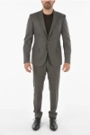CORNELIANI CC COLLECTION CHALKSTRIPED VIRGIN WOOL SUIT WITH ICONIC BEET