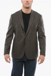 Corneliani Cc Collection Check Motif Right Blazer With Patch Pocket