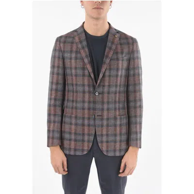 Corneliani Cc Collection Check Right Tatch Pocket 2-button Blazer In Multi