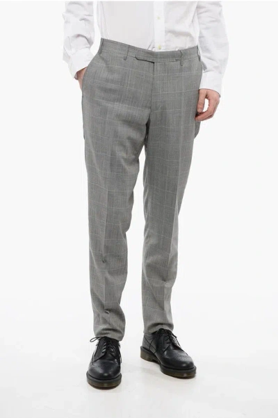 Corneliani Cc Collection Checked Refined Pants In Gray