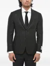 Corneliani Cc Collection Checked Single-breasted Blazer In Black