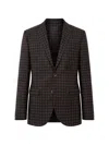 Corneliani Cc Collection Check-pattern Blazer In Brown