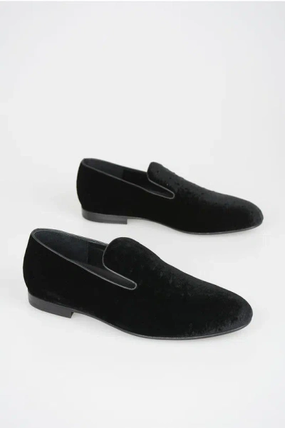 Corneliani Cc Collection Chenille Loafer In Black