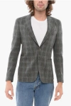 Corneliani Cc Collection Cool Wool Reward Blazer With Check Motif