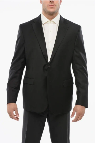CORNELIANI CC COLLECTION COOLWOOL BLAZER WITH FLAP POCKETS