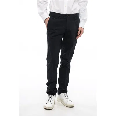Corneliani Cc Collection Cotton Blend Chinos Pants In Black
