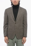 Corneliani Cc Collection Cotton-blended Right Blazer With Hopsack Motif