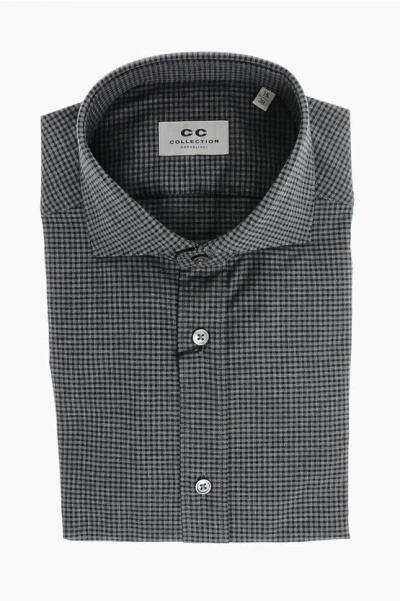 Corneliani Cc Collection Cotton Shirt With Gingham Pattern