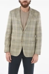 Corneliani District Check Gate Side Vents Patch Pocket 2-button Blazer
