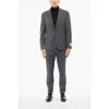 Corneliani Cc Collection District Check Right Virgin Wool Suit In Gray