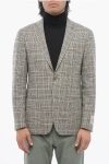 Corneliani Cc Collection District Check Right Wool Blend Blazer
