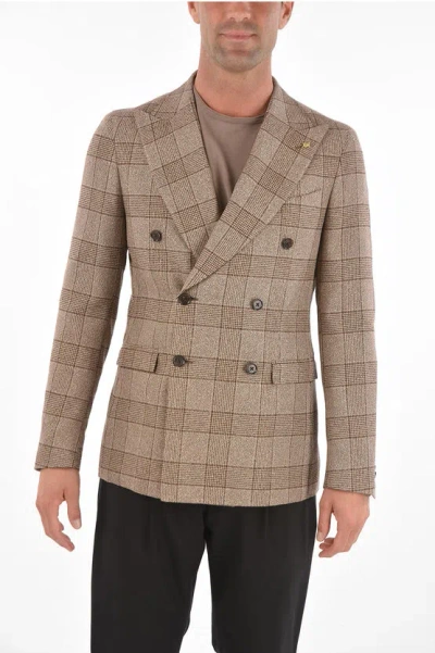 Corneliani Cc Collection District Check Side Vents Peak Lapel Reward Do In Multi