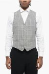 Corneliani Cc Collection District Check Virgin Wool Vest