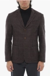 Corneliani Cc Collection District Check Wool Blend Blazer