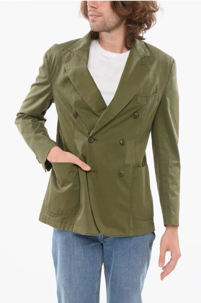 Corneliani Cc Collection Double Brested Blazer With Peak Lapel