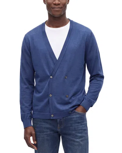 Corneliani Cc Collection Double-breasted Cardigan In Blue