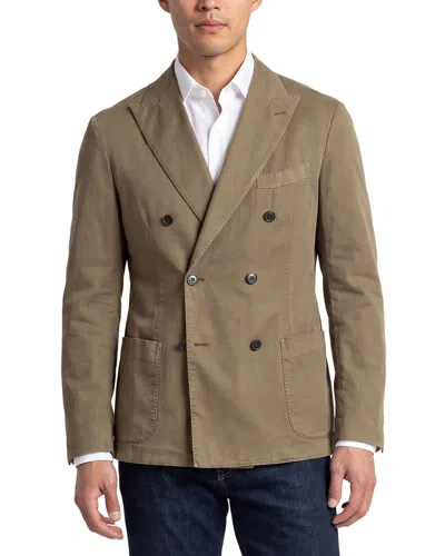 Corneliani Cc Collection Double-breasted Sportswear Jacket In Green