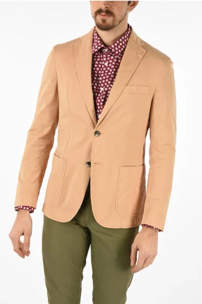 Corneliani Cc Collection Drop 8 R Notch Lapel 2-button Blazer In Brown