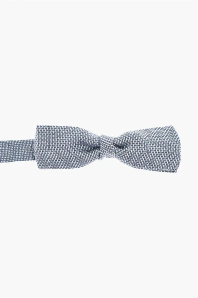 Corneliani Cc Collection Embroidered Bow Tie In Gray