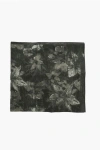 Corneliani Cc Collection Floral Patterned Silk Blend Pocket Square In Gray