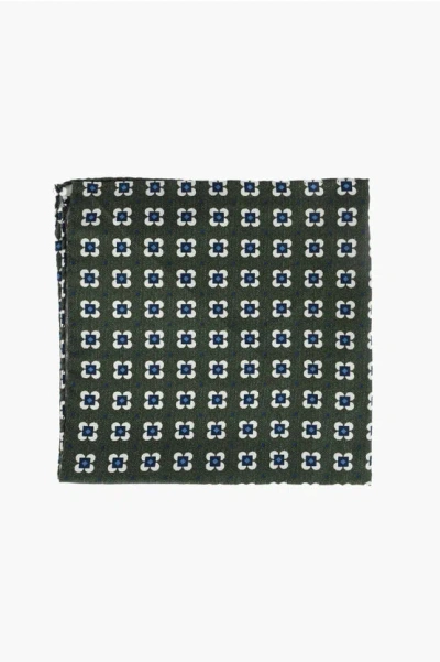 Corneliani Cc Collection Floral Printed Silk Square Pocket