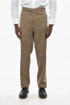 Corneliani Cc Collection Gabardine Cotton Pants In Brown