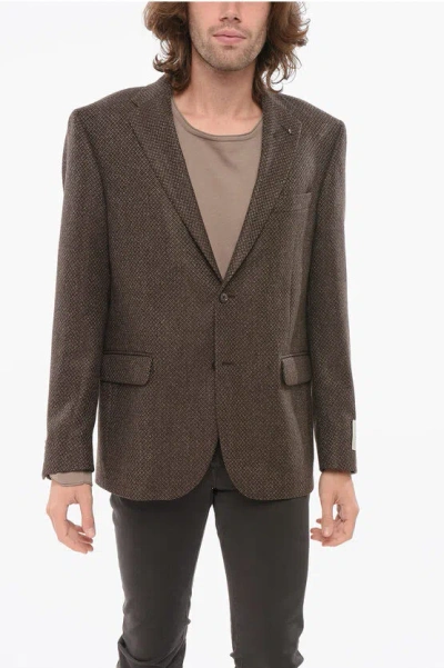Corneliani Cc Collection Geometric Motif Blazer With Flap Pockets