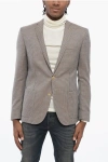 Corneliani Cc Collection Geometric Patterned Virgin Wool Blazer