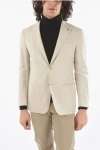 CORNELIANI CC COLLECTION HALF-LINED BLAZER WITH SEWN POCKETS AND NOTCH