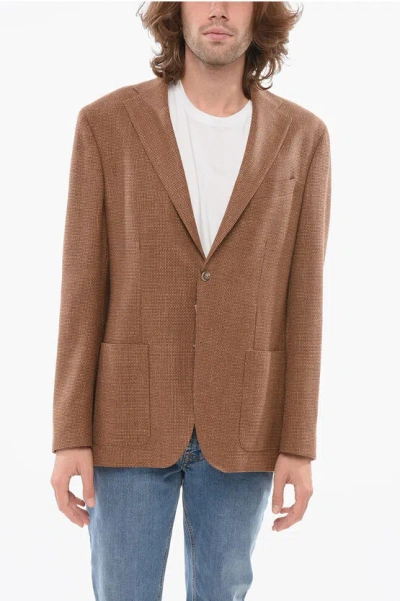 Corneliani Cc Collection Half-lined Hopsack Blazer
