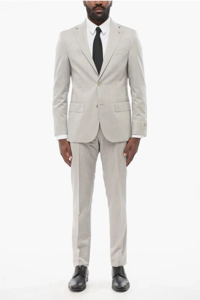 Corneliani Cc Collection Half-lined Refined Cotton Blend Suit Grösse 50
