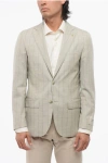 Corneliani Cc Collection Half-lined Refined Pinstriped Blazer