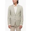 Corneliani Cc Collection Half-lined Refined Pinstriped Blazer In Neutral