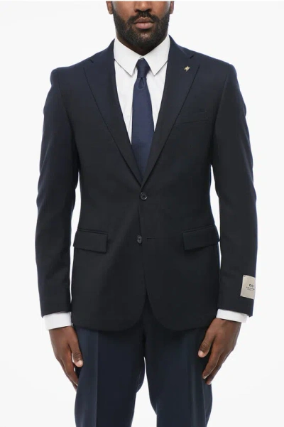 Corneliani Cc Collection Half-lined Refined Virgin Wool Blazer Grösse 52