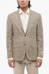 Corneliani Cc Collection Half-lined Refined Windowpane Check Blazer
