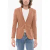 Corneliani Cc Collection Half-lined Reset Blazer With Herringbone Motif