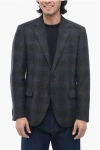 Corneliani Cc Collection Half-lined Right Blazer With Multicolored Moti