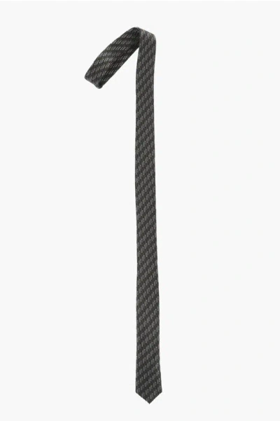 Corneliani Cc Collection Herringbone Silk Tie