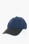 Corneliani Cc Collection Herringbone Wool Baseball Cap