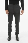 Corneliani Cc Collection Hidden Fastening Reward Virgin Wool Pants In Black