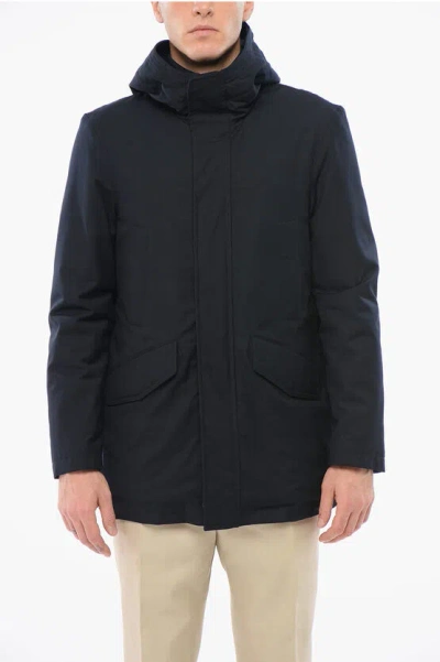 Corneliani Cc Collection Hooded Padded Utility Jacket In Black
