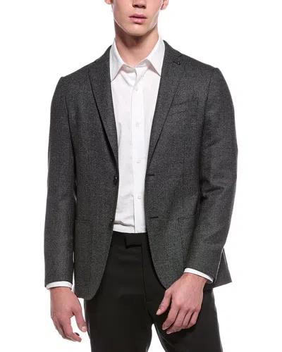 Corneliani Cc Collection Hopsack Blazer In Gray