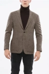 Corneliani Cc Collection Hopsack Refined Blazer In Brown