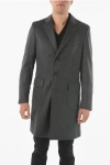 CORNELIANI CC COLLECTION HOUNDSTOOTH PATTERNED PURE CASHMERE COAT