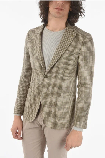 Corneliani Cc Collection Houndstooth Side Vents Notch Lapel Reward 2-bu In Gray
