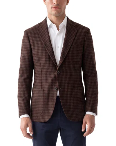 CORNELIANI CC COLLECTION HOUNDSTOOTH WOOL-BLEND BLAZER